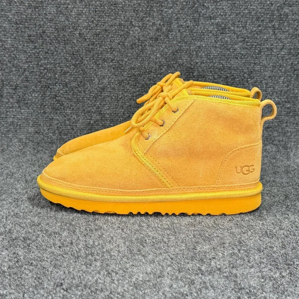 UGG Neumel II Boots Youth 4 Gold Yellow Suede Shearling Winter Chukka Snow Shoes